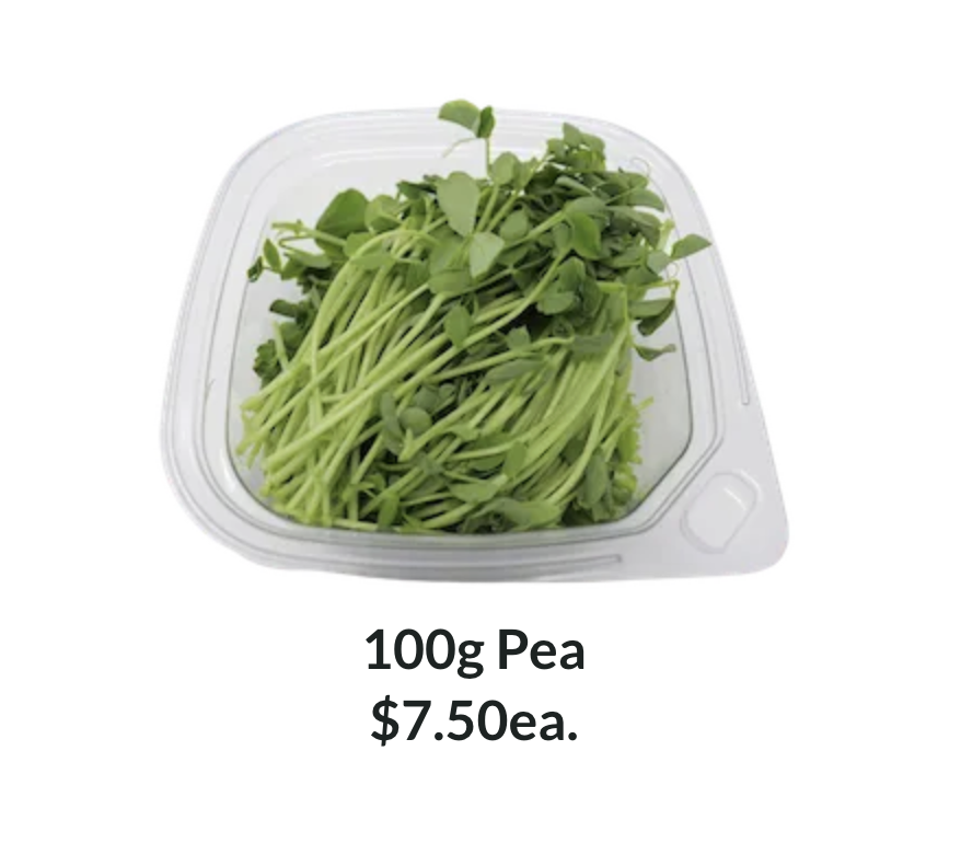 100g Pea Microgreens punnet