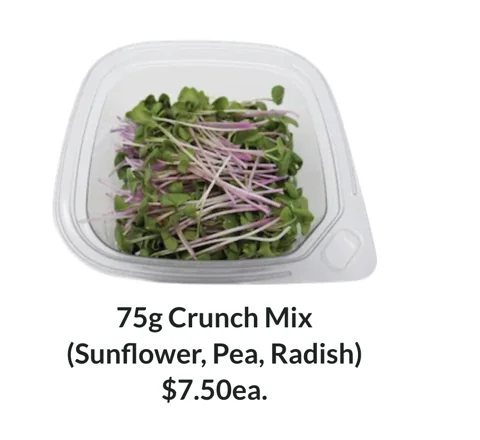 75g Crunch Mix Microgreens punnet